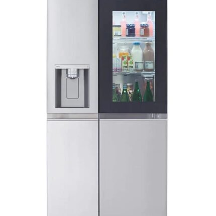 LG LRSOS2706S 27 cu. ft. Side-By-Side Refrigerator with Instaview Glass, Craft Ice, and Recessed Handles in PrintProof Stainless Steel