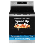 GE GRF600AVSS 30 in. 5 Burner Element Smart Free-Standing Electric Range in Stainless w/EasyWash Oven Tray & No-Preheat Air Fry