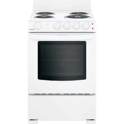 GE RAS240DMWW 24 in. 4 Burner Element Free-Standing Electric Range Oven in White