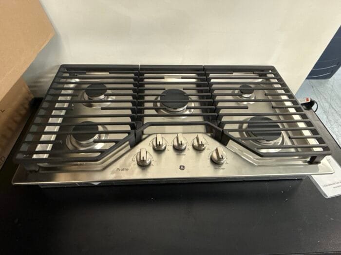 GE Profile PGP7036SLSS Profile 36 in. Gas Cooktop in Stainless Steel with 5 Burners including Power Boil Burners - Image 2