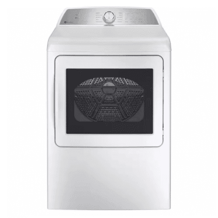 GE PTD60EBSR2WS Profile 7.4 cu. ft. Smart Electric Dryer in White with Sanitize Cycle and Sensor Dry, ENERGY STAR