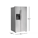 LG LS27T3230S 27 cu. ft. Standard-Depth, Side-by-side Refrigerator, with Ice and Water and Bar Handle Design