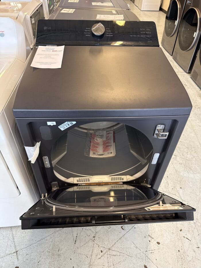 LG DLE8400BE 7.3 cu. ft. Vented SMART Electric Dryer in Matte Black with EasyLoad Door and Sensor Dry Technology - Image 3