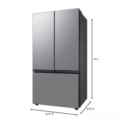 SAMSUNG RF30BB6600QLAA Bespoke 30 cu. ft. 3-Door French Door Smart Refrigerator with Beverage Center in Stainless Steel, Standard Depth