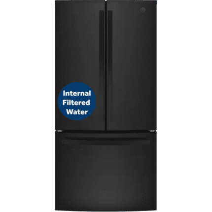 GE GNE25JGKBB 24.7 cu. ft. French Door Refrigerator in Black, ENERGY STAR