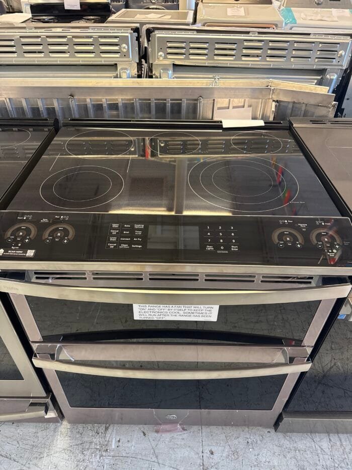 GE PS960YPFS Profile 30 in. 5 Burner Element Smart Slide-In Double Oven Electric Range in Fingerprint Resistant Stainless - Image 2