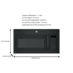GE JVM6175DK6BB 1.7 cu. ft. Over the Range Microwave with Sensor Cooking in Black