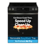 GE GRS600AVDS 30 in. 5 Burner Element Smart Slide-In Electric Convection Range in Black Slate w/ EasyWash Oven Tray No-Preheat Air Fry