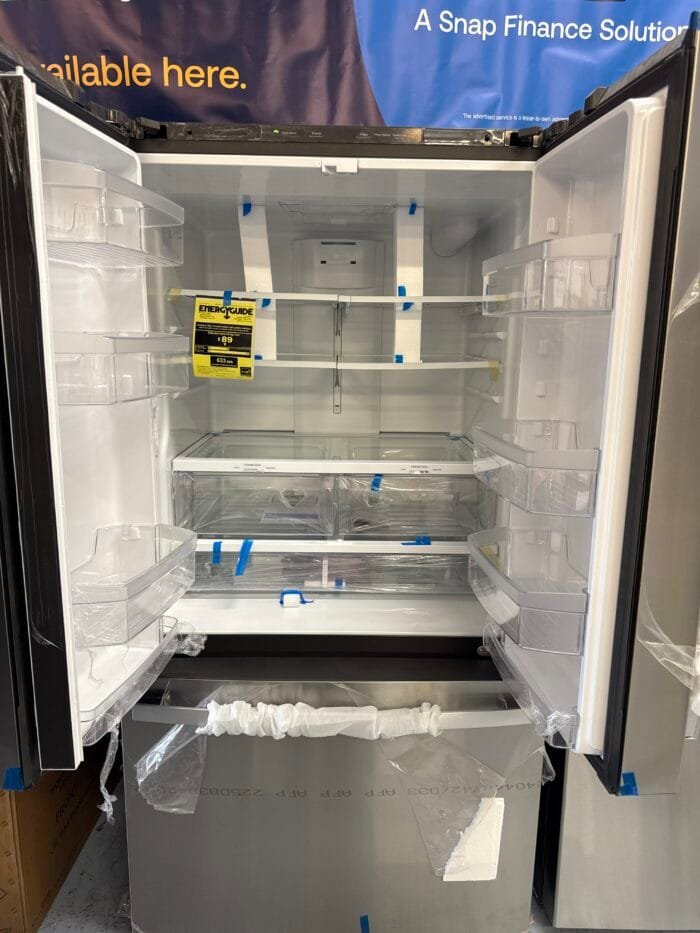 GE GNE27JYMFS 27 cu. ft. French Door Refrigerator in Fingerprint Resistant Stainless with Internal Dispenser, ENERGY STAR - Image 3