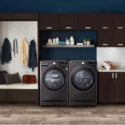 LG WM4000HBA& DLEX4000B 4.5 Cu. Ft. Stackable SMART Front Load Washer,7.4 Cu. Ft. Vented SMART Stackable Electric Dryer