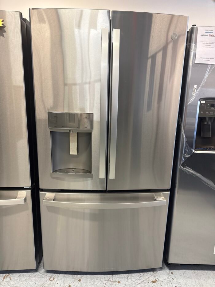 GE PYE22KYNFS Profile 22.1 cu. ft. French Door Refrigerator with Hands-Free Autofill in Stainless Steel, Counter Depth - Image 2