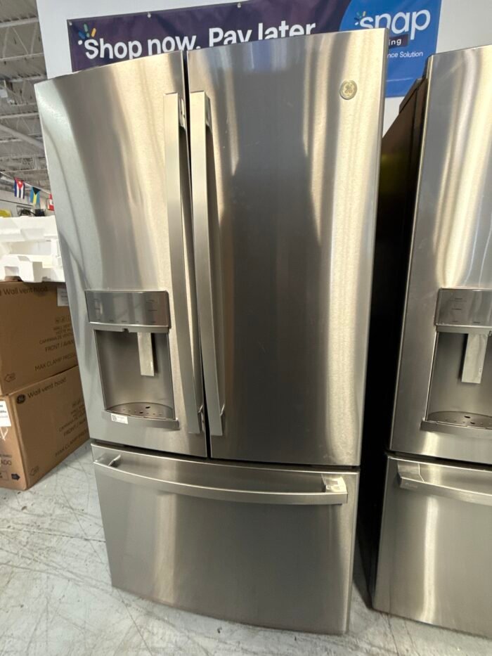 GE PYE22KYNFS Profile 22.1 cu. ft. French Door Refrigerator with Hands-Free Autofill in Stainless Steel, Counter Depth - Image 2