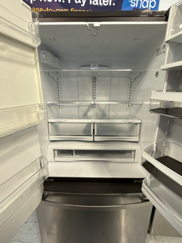 GE PYE22KYNFS Profile 22.1 cu. ft. French Door Refrigerator with Hands-Free Autofill in Stainless Steel, Counter Depth - Image 3