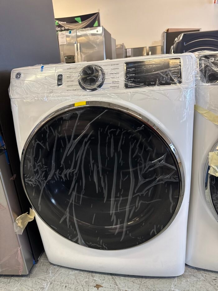 GE GFD65ESSVWW 7.8 cu.ft. Smart Front Load Electric Dryer in White with Steam and Sanitize - Image 2