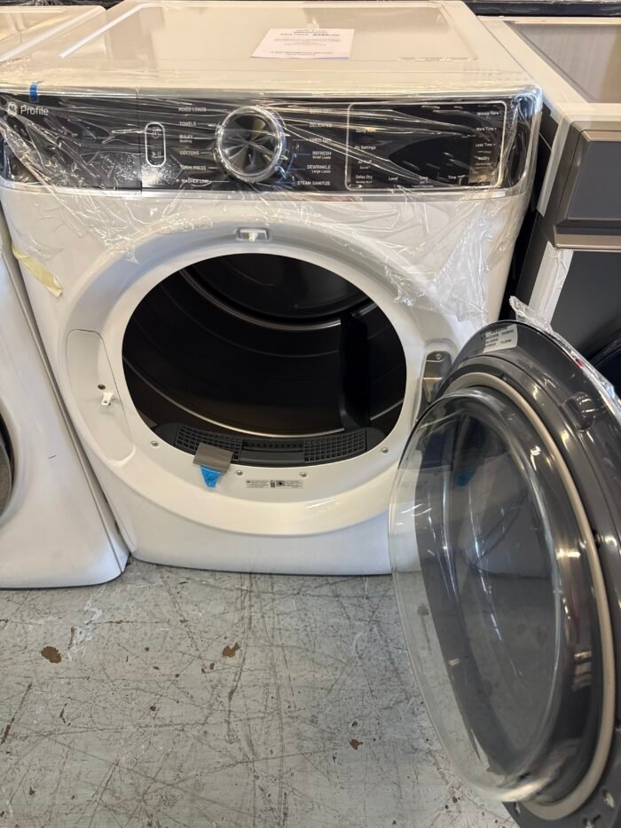 GE PFD87ESSVWW Profile 7.8 cu. ft. vented Electric Dryer in White with Steam and Sanitize Cycle - Image 3