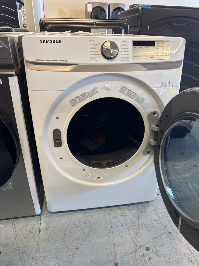 SAMSUNG DVE45B6300W 7.5 cu. ft. Vented Smart Stackable Electric Dryer in White with Steam Sanitize - Image 3