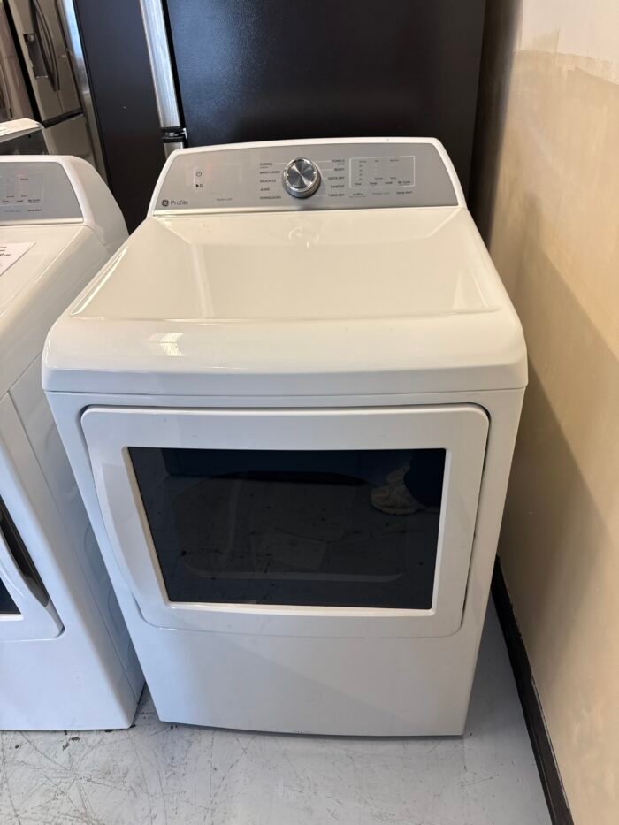GE PTD60EBSRWS Profile 7.4 cu. ft. Smart Electric Dryer in White with Sanitize Cycle and Sensor - Image 2