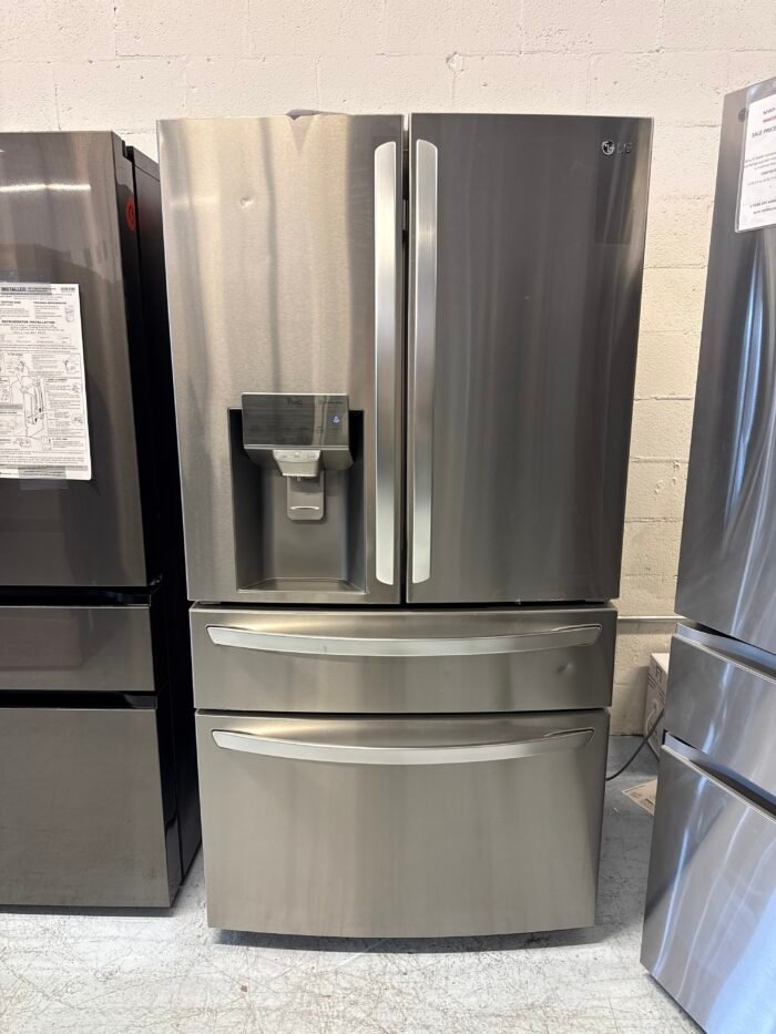 LG LRMXS3006S 30 cu. ft. 4-Door French Door Refrigerator Full Convert Drawer, Smart Cooling and Craft Ice, Print Proof Stainless Steel - Image 2