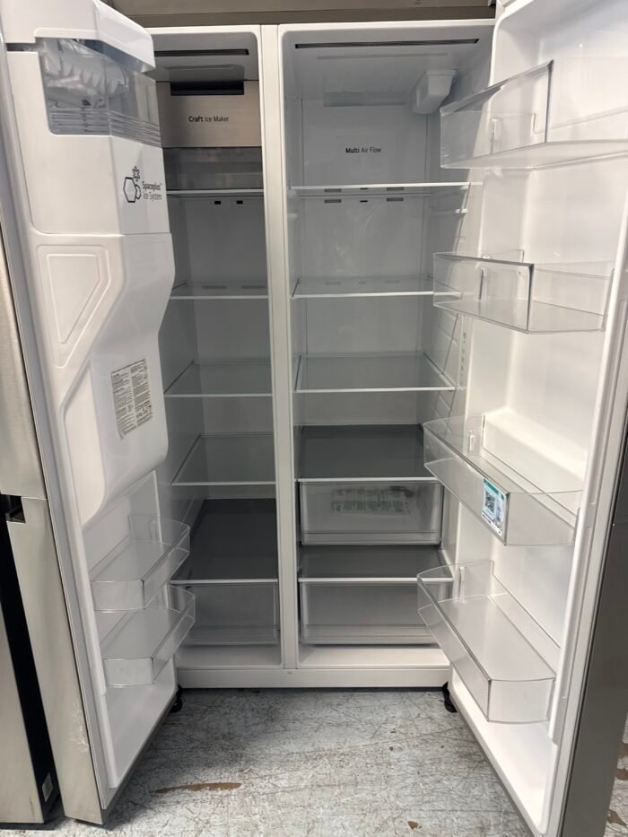 LG LHSXS2706S 27 cu. ft. Side by Side Smart Refrigerator w/ Craft Ice, External Ice and Water Dispenser in PrintProof Stainless Steel - Image 3