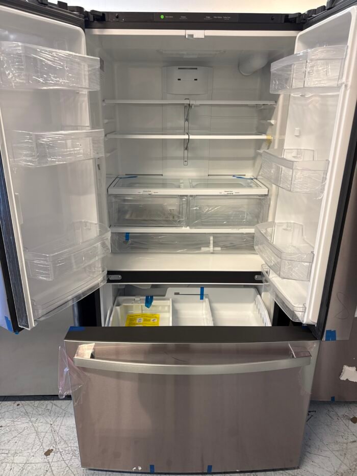 GE GWE22JYMFS 21.9 cu. ft. Counter Depth French Door Refrigerator w/Internal Dispenser in Fingerprint Resistant Stainless, ENERGY STAR - Image 3
