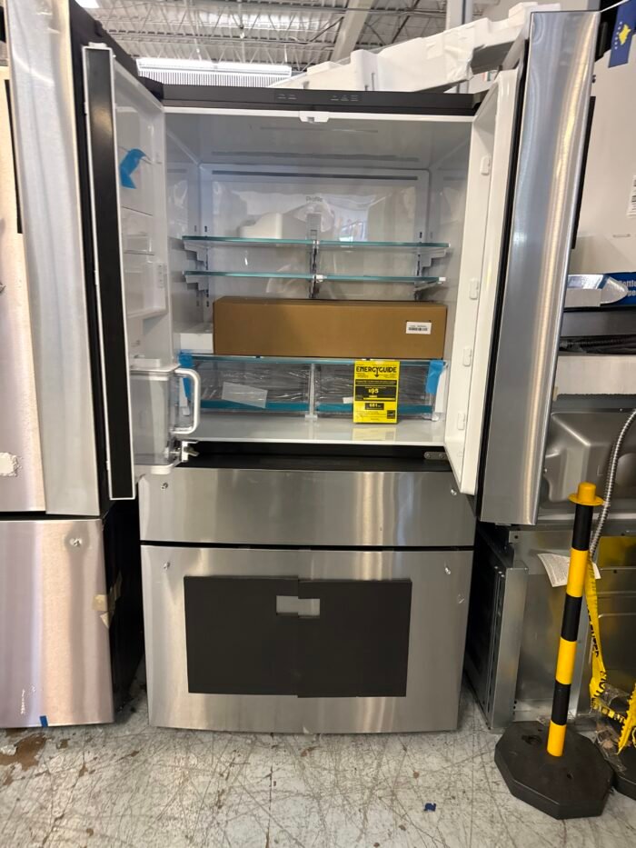 GE PGE29BYTFS Profile 28.7 cu. ft. 4-Door French Door Refrigerator in Stainless Steel with Dual-Dispense Autofill Pitcher - Image 3
