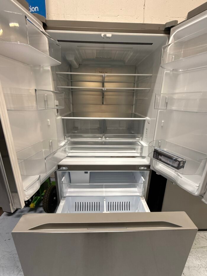 LG LRFLS3216S 32 cu. ft. Standard Depth MAX French Door Refrigerator with Pocket Handle, Water and Ice in PrintProof Stainless Steel - Image 3