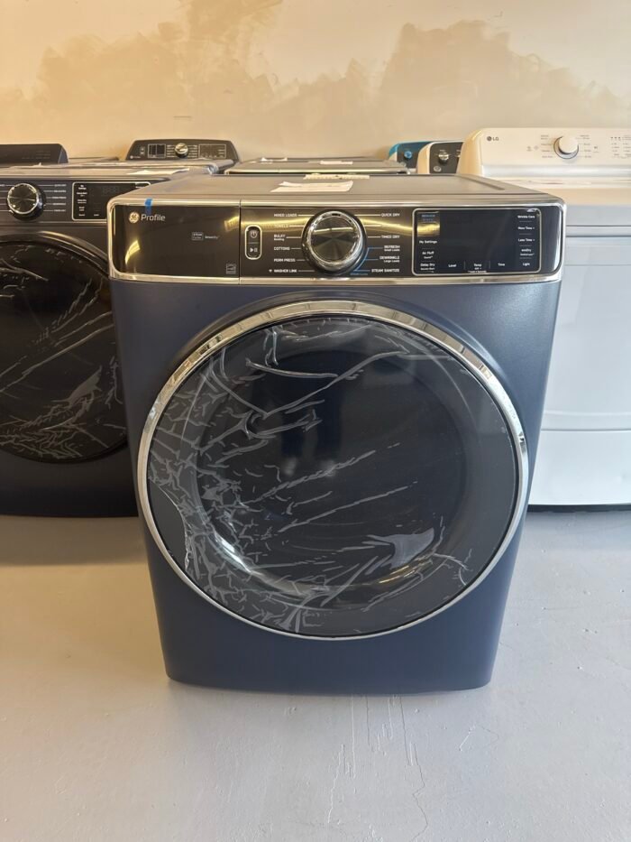 GE PFD87ESPVRS Profile 7.8 cu. ft. vented Electric Dryer in Sapphire Blue with Steam and Sanitize Cycle - Image 2