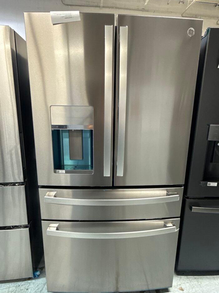 GE PXD22BYPFS Profile 22.3 cu. ft. Counter Depth Four Door French Door Refrigerator in Stainless Steel with Hands-Free Autofill - Image 2