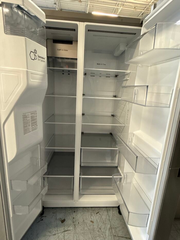 LG LHSXS2706S 27 cu. ft. Side by Side Smart Refrigerator w/ Craft Ice, External Ice and Water Dispenser in PrintProof Stainless Steel - Image 3