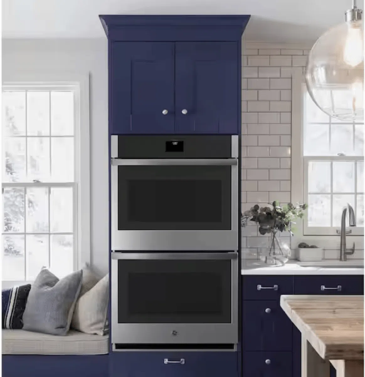 GE JKD5000SVSS 27 in. Double Smart Convection Wall Oven with No-Preheat Air Fry in Stainless Steel - Image 1