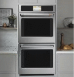 CAFE CKD70DP2NS1 27 in. Smart Double Electric Wall Oven with Self-Cleaning and Convection Upper Oven in Stainless Steel