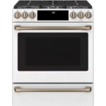 CAFE CGS700P4MW2 30 in. 5.6 cu. ft. Smart Slide-In Gas Range in Matte White with True Convection, Air Fry