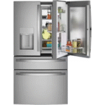 GE PXD22BYPFS Profile 22.3 cu. ft. Counter Depth Four Door French Door Refrigerator in Stainless Steel with Hands-Free Autofill