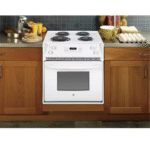 GE JM250DTWW 27 in. 4 Burner Element Drop-In Electric Range with Self-Cleaning Oven in White
