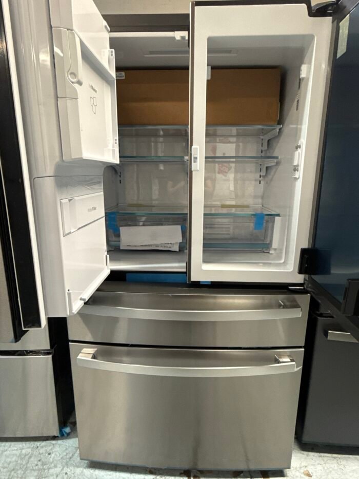 GE PXD22BYPFS Profile 22.3 cu. ft. Counter Depth Four Door French Door Refrigerator in Stainless Steel with Hands-Free Autofill - Image 3