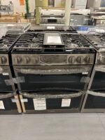 LG LTGL6937D 30 in. W 6.9 cu. ft. Smart Slide-In Double Oven Gas Range with ProBake and InstaView in Printproof Black Stainless Steel - Image 2