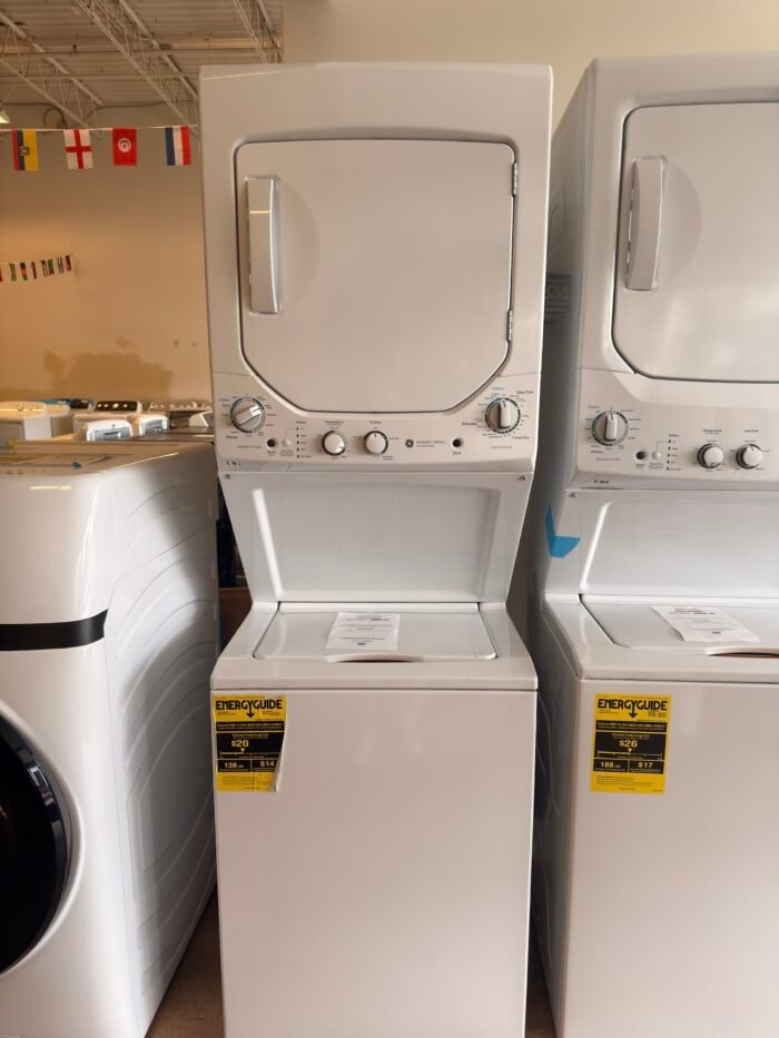 GE GUD24ESSMWW 2.3 cu. ft. Washer 4.4 cu. ft. Electric Dryer Combo in White - Image 2