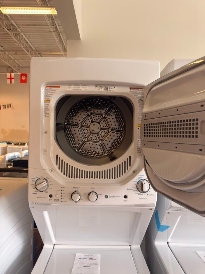 GE GUD24ESSMWW 2.3 cu. ft. Washer 4.4 cu. ft. Electric Dryer Combo in White - Image 3