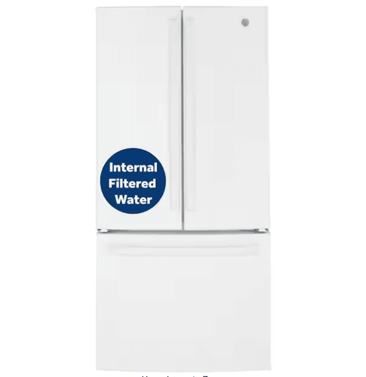 Screenshot 2026-02-23 at 18-43-33 GE 18.6 cu. ft. Counter Depth French Door Refrigerator in White GWE19JGLWW - The Home Depot GE GWE19JGLWW 18.6 cu. ft. Counter Depth French Door Refrigerator in White - Image 1