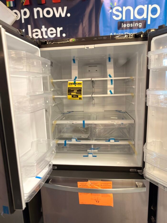 GE GNE27JYMFS 27 cu. ft. French Door Refrigerator in Fingerprint Resistant Stainless with Internal Dispenser, ENERGY STAR - Image 3