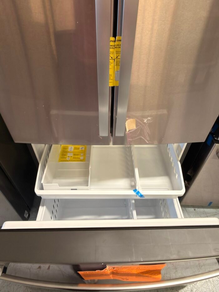 GE GNE27JYMFS 27 cu. ft. French Door Refrigerator in Fingerprint Resistant Stainless with Internal Dispenser, ENERGY STAR - Image 4