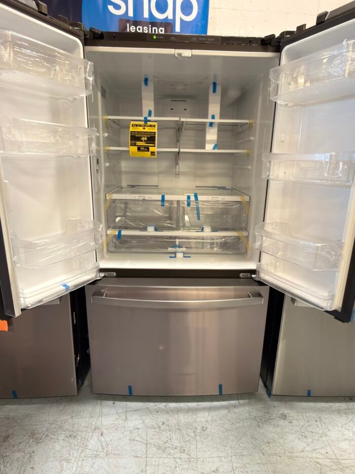 GE GNE27JYMFS 27 cu. ft. French Door Refrigerator in Fingerprint Resistant Stainless with Internal Dispenser, - Image 3