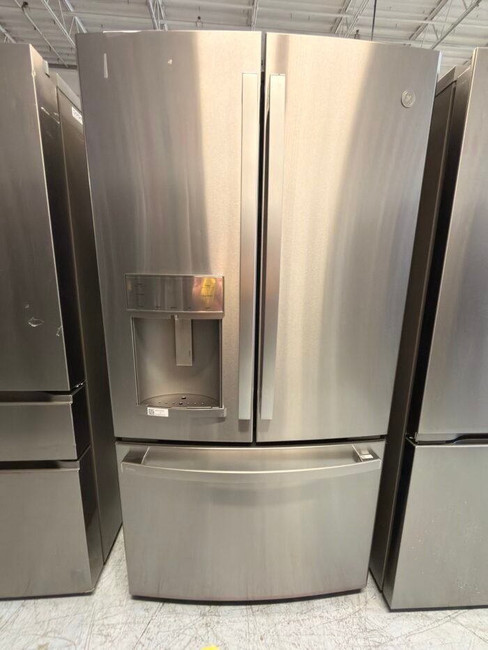 GE PYE22KYNFS Profile 22.1 cu. ft. French Door Refrigerator with Hands-Free Autofill in Stainless Steel, Counter Depth - Image 2