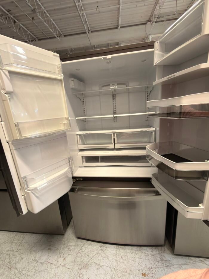 GE PYE22KYNFS Profile 22.1 cu. ft. French Door Refrigerator with Hands-Free Autofill in Stainless Steel, Counter Depth - Image 3