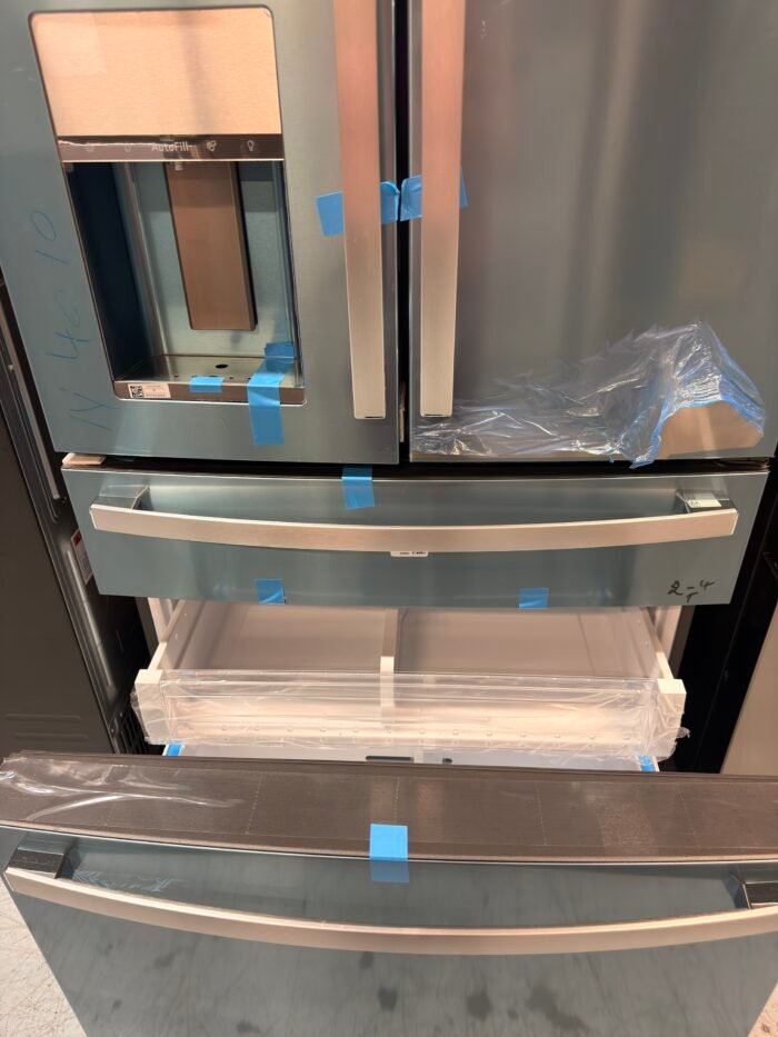 GE PXD22BYPFS Profile 22.3 cu. ft. Counter Depth Four Door French Door Refrigerator in Stainless Steel with Hands-Free Autofill - Image 5