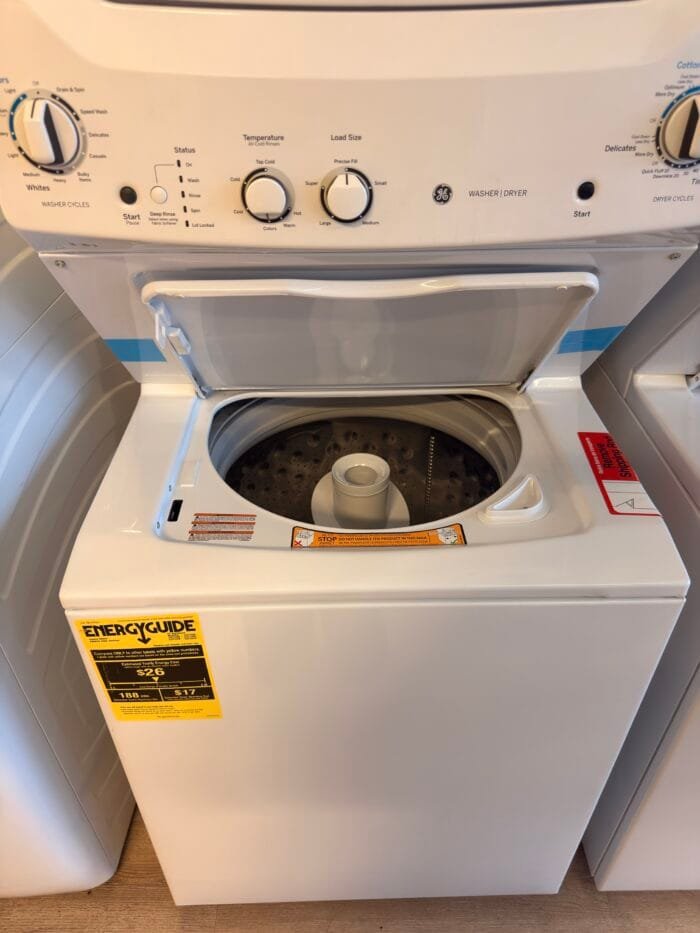 GE GUD27ESSMWW3.8 cu. ft. Washer 5.9 cu. ft. Electric Dryer Combo in White - Image 4