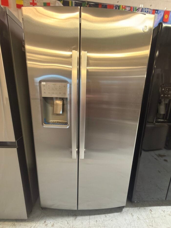 GE PZS22MYKFS Profile 21.9 cu. ft. Side by Side Refrigerator in Fingerprint Resistant Stainless Steel, Counter Depth - Image 2