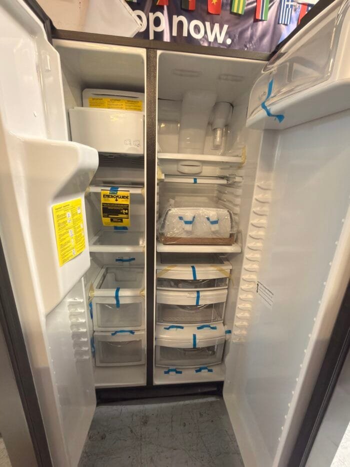 GE PZS22MYKFS Profile 21.9 cu. ft. Side by Side Refrigerator in Fingerprint Resistant Stainless Steel, Counter Depth - Image 3