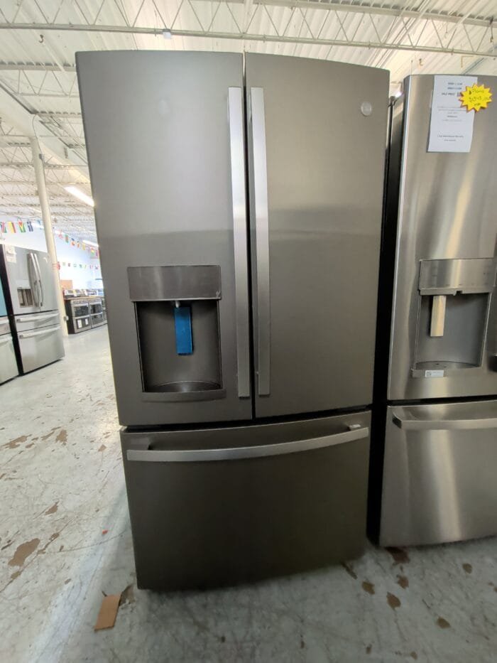 GE  GEY22GMNKES 22.1 cu. ft. French Door Refrigerator in Slate - Image 2