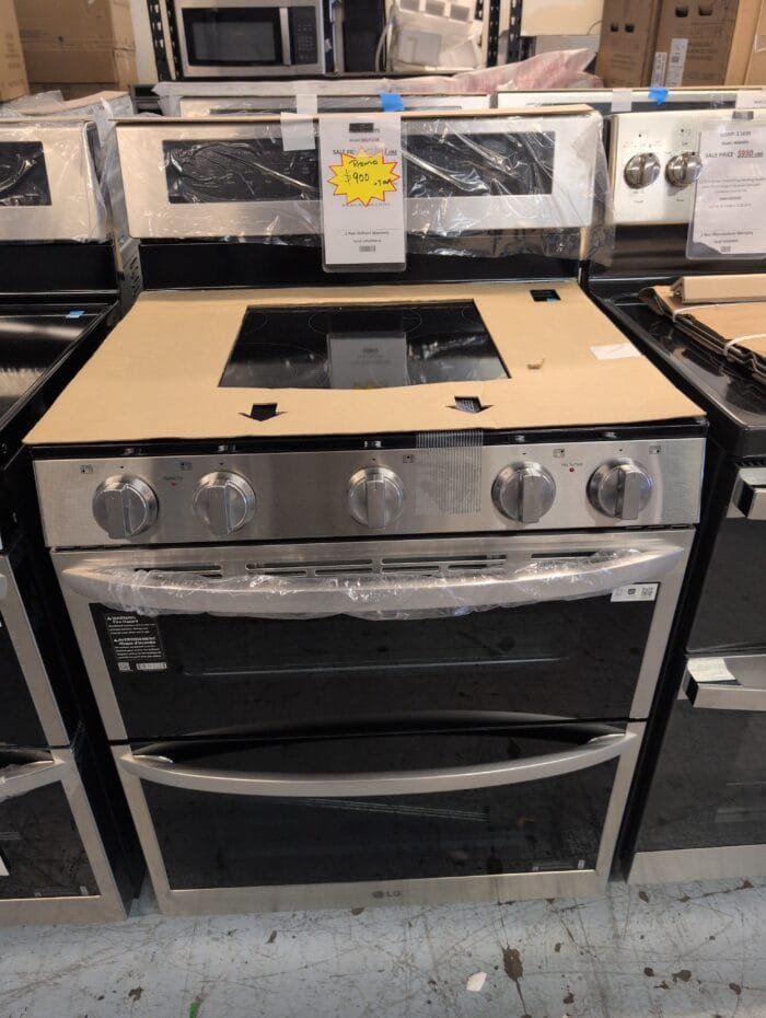 LG LDEL7324SE 30 in. 7.3 cu. ft. 5 Element Smart Electric Double Oven Freestanding Range in Stainless Steel with ProBake Convection - Image 2